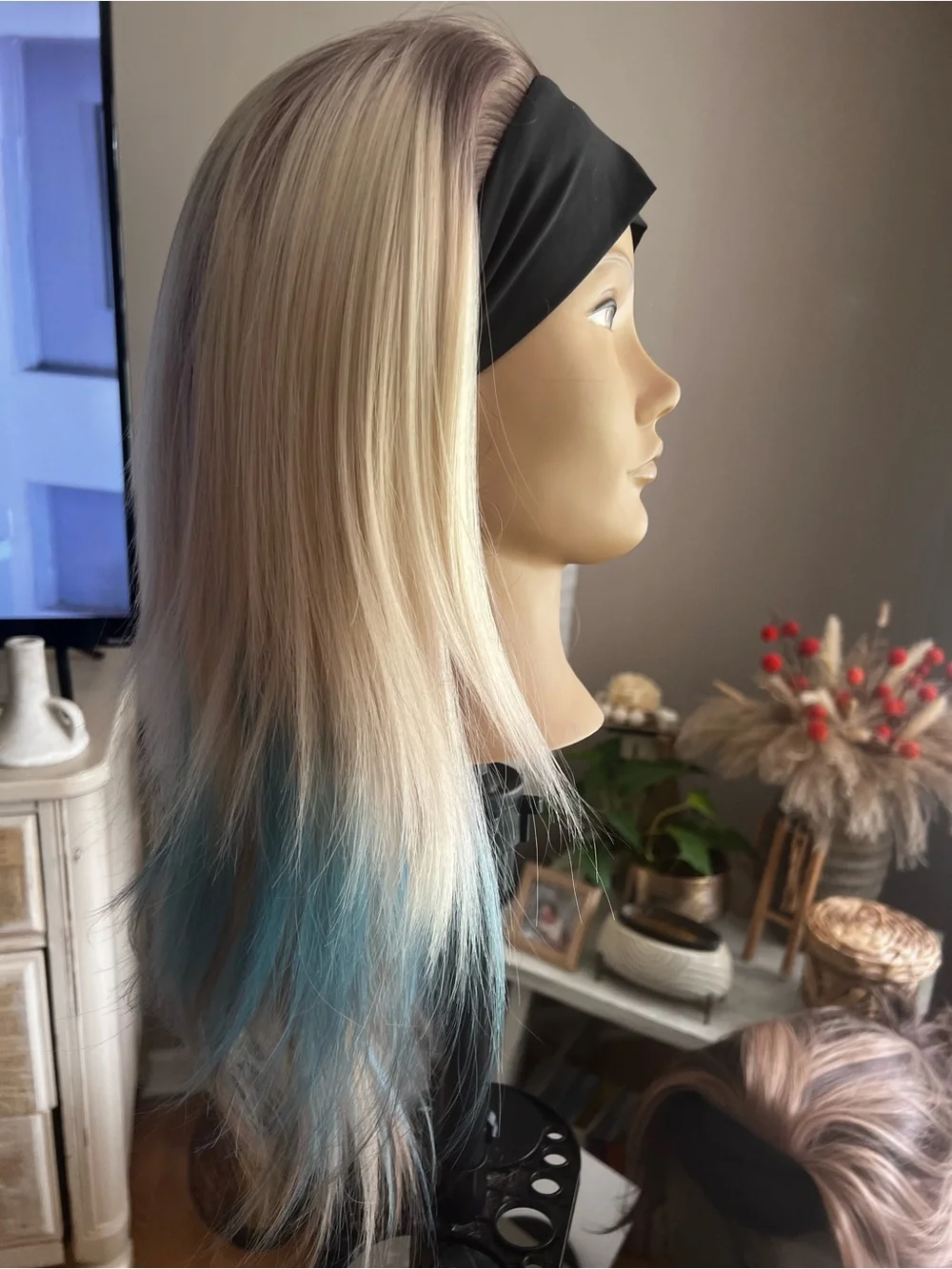 CSC headband wig worn for about 2 hours